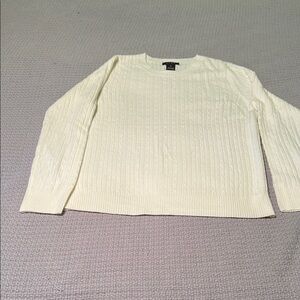 Link Ivory Cable Knit Pullover